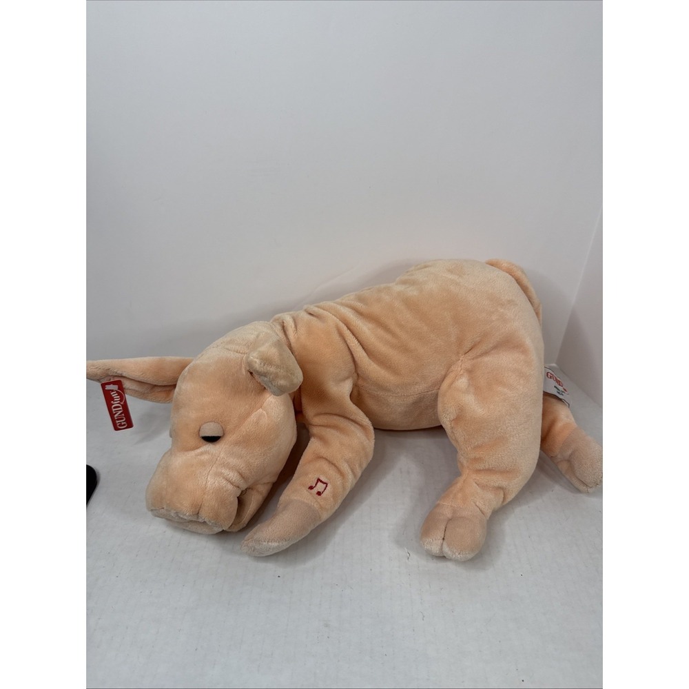 Gund‎ Arnold The Snoring Pig Stuffed Animal Plush Toy Animated Moving Sound